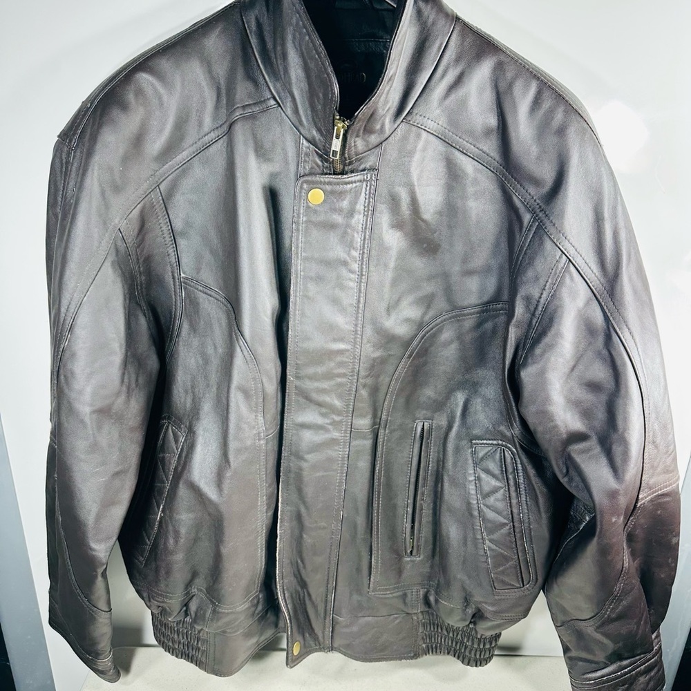 Redhead Brown Leather Jacket Men’s Size-Large